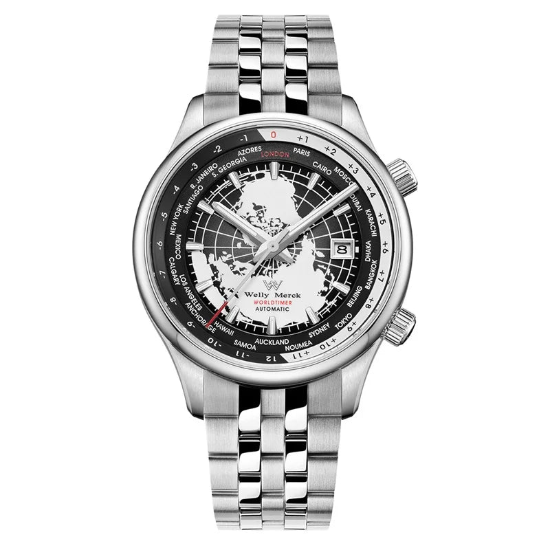 Temporis® – World Time Automatic Mechanical Watch for Men | Sapphire Crystal, Elegant Design, High-Grade Craftsmanship