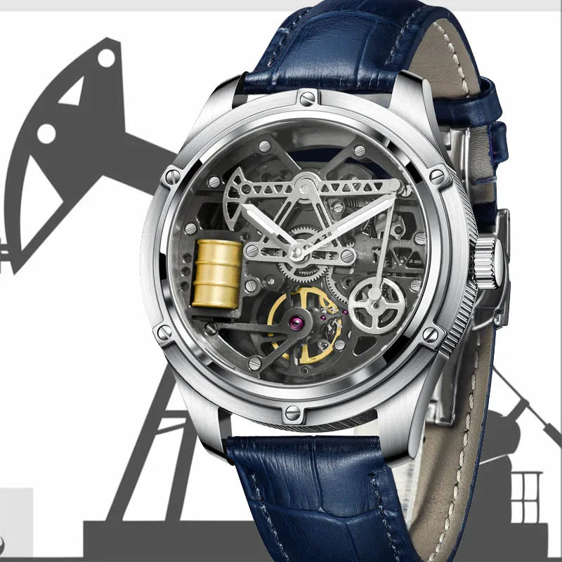Silvian® – Men's Automatic Dress Watch | Miyota 8215, Sapphire Crystal, Leather Strap, 50m Waterproof