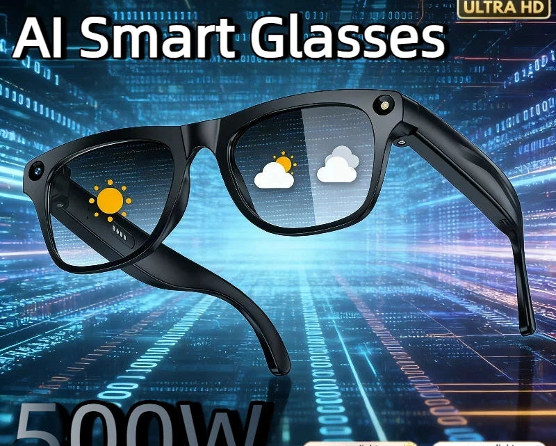 Chromvex® – 4K AI Smart Sunglasses with Camera & Translation | Photochromic Lenses, Bluetooth Calling, Waterproof Design