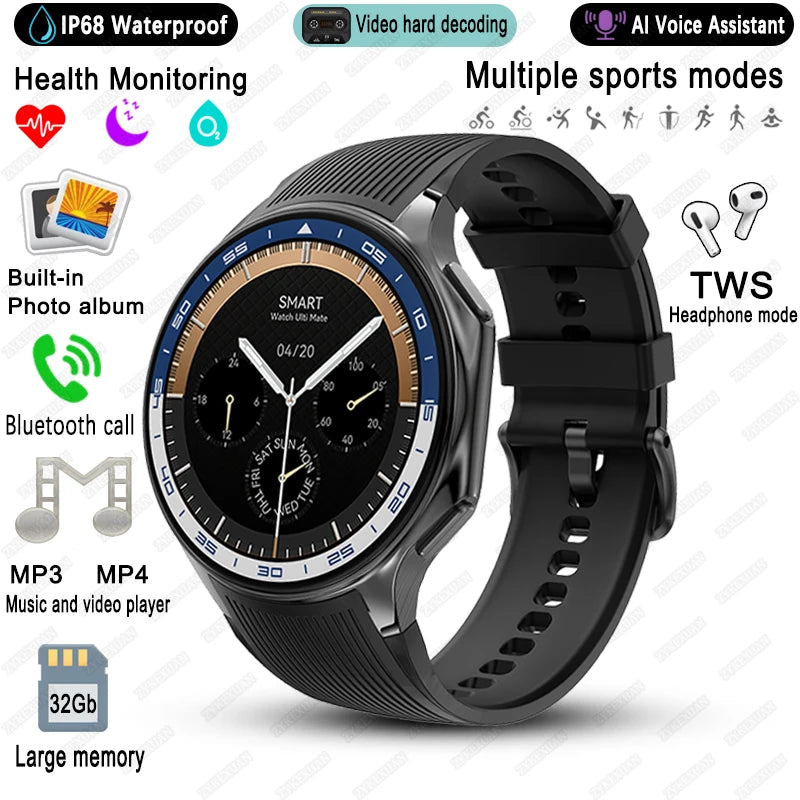 Memorix® – Premium Business Smartwatch with 32GB Storage | Album Sync, Fitness Tracker, Waterproof, iOS & Android Compatible