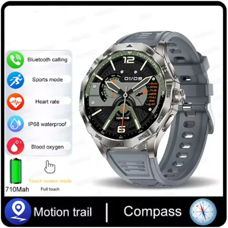 TechNavis® – Smartwatch for Men | GPS, 710mAh Long Battery, Bluetooth HD Call, Multi-Device Compatible
