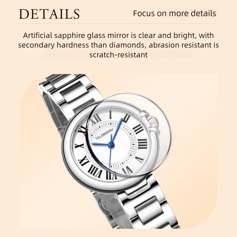 Lusivelle® – Éclora 8801 | Elegant Luxury Quartz Ladies' Watch with Butterfly Buckle – Designed for Banquets & Sophisticated Evenings