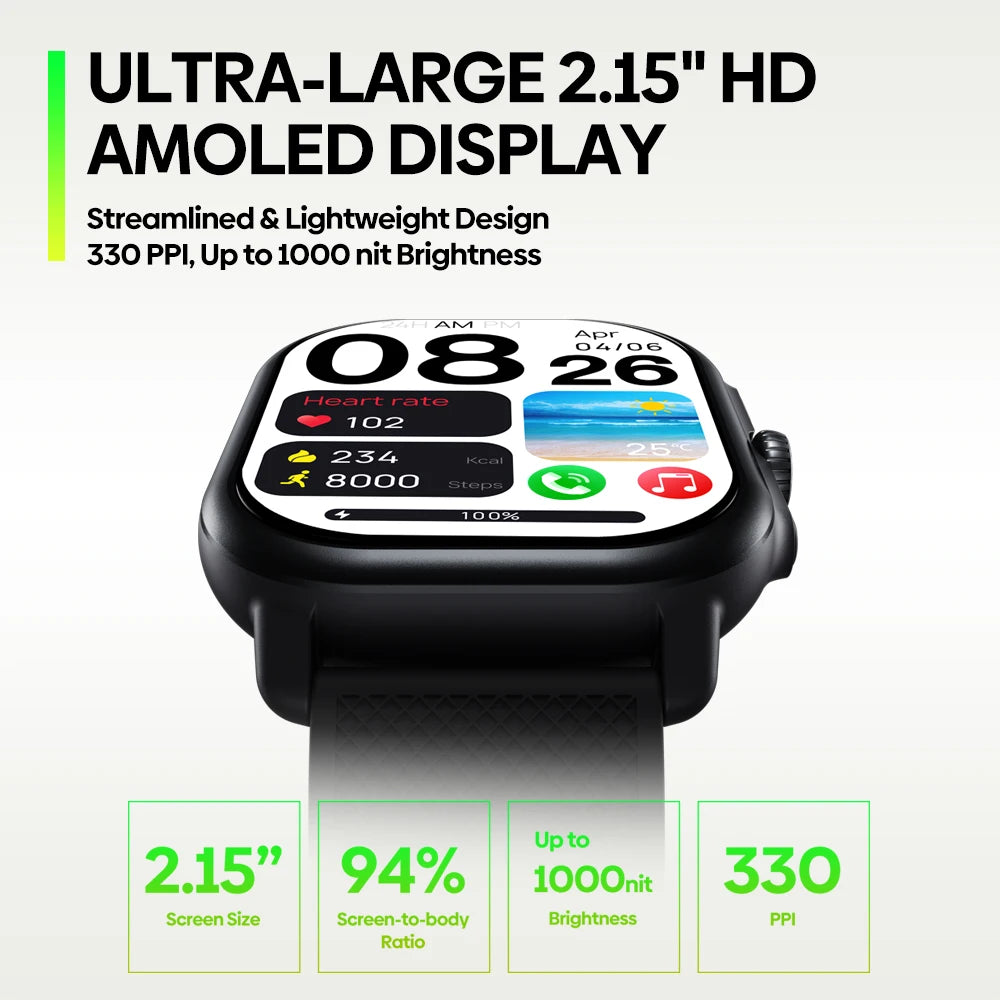Nextrail® – GPS Smartwatch with Call Function | 2.15" AMOLED, Route Import, Built-in GPS, Bluetooth Calling