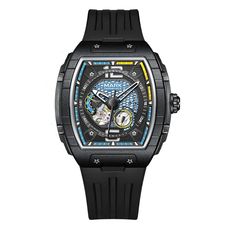 Torvella® – Luxury Tourbillon Mechanical Watch for Men | Tonneau Case, Luminous, Waterproof, Automatic Movement