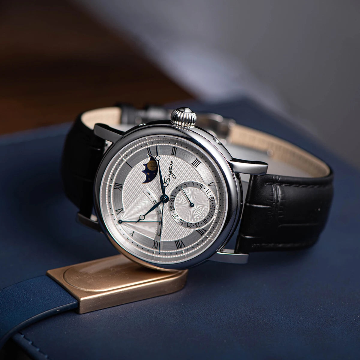 Verlion® – Nocturne Moon | Classic Men’s Moonphase Automatic Watch with Sapphire Glass & Nighttime Elegance
