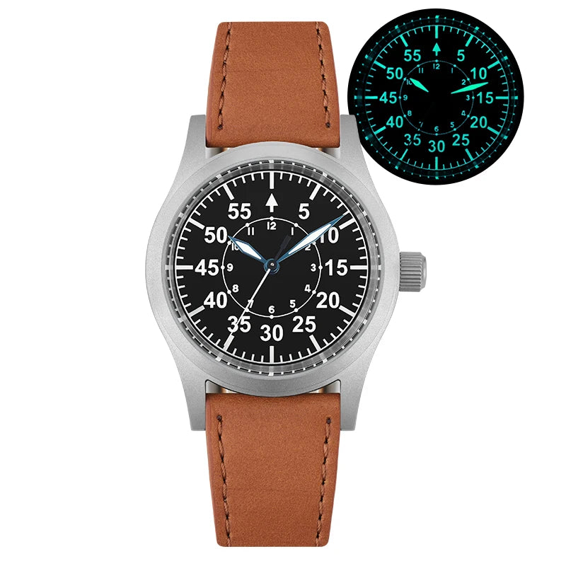 Solvara® – Mistréno ML05 | 38mm Vintage Men’s Watch with VH31 Sweep Movement, Domed Sapphire & Luminous Details