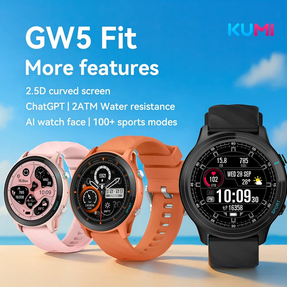 Lytenix® – Mindgo GW5 | Smartwatch with AI Faces, ChatGPT, Bluetooth Calling, 100+ Sports Modes & 2.5D Display