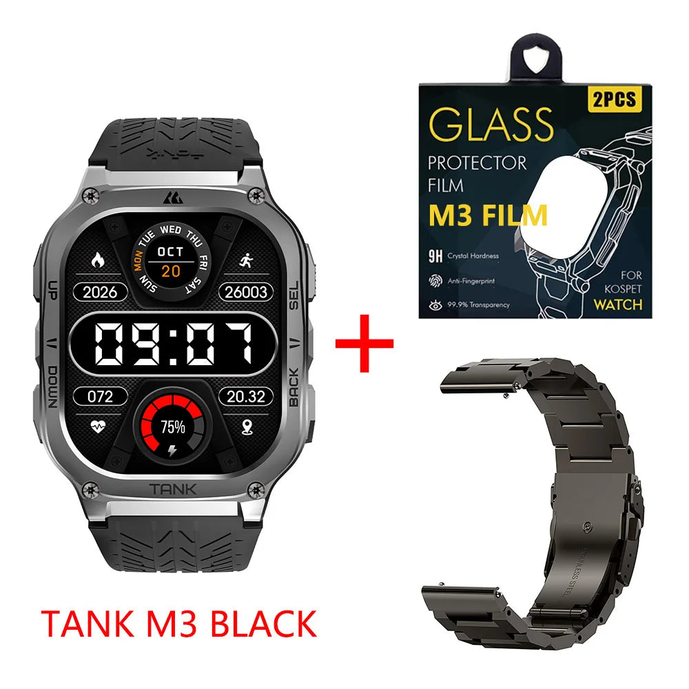 Ironvault® – Rugged Smartwatch with AMOLED AOD | Fitness Tracker, Bluetooth Call, 480mAh Battery, Waterproof (Men & Women)