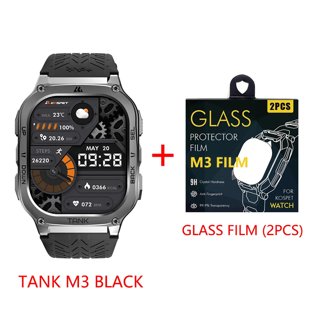 Ironvault® – Rugged Smartwatch with AMOLED AOD | Fitness Tracker, Bluetooth Call, 480mAh Battery, Waterproof (Men & Women)