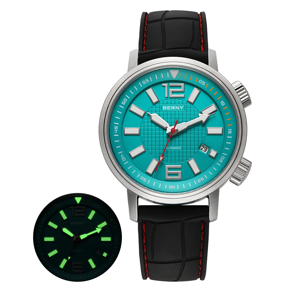 Kharvex® – Deepcore 44 | Automatic Diver Watch with Sapphire Crystal, Fluororubber Strap & 20ATM Water Resistance