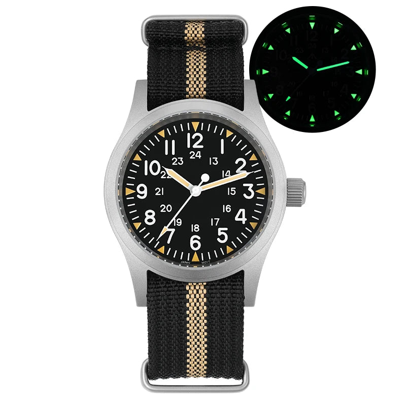 Solvara® – Mistréno ML05 | 38mm Vintage Men’s Watch with VH31 Sweep Movement, Domed Sapphire & Luminous Details