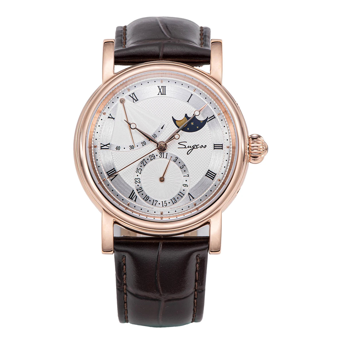 Verlion® – Nocturne Moon | Classic Men’s Moonphase Automatic Watch with Sapphire Glass & Nighttime Elegance