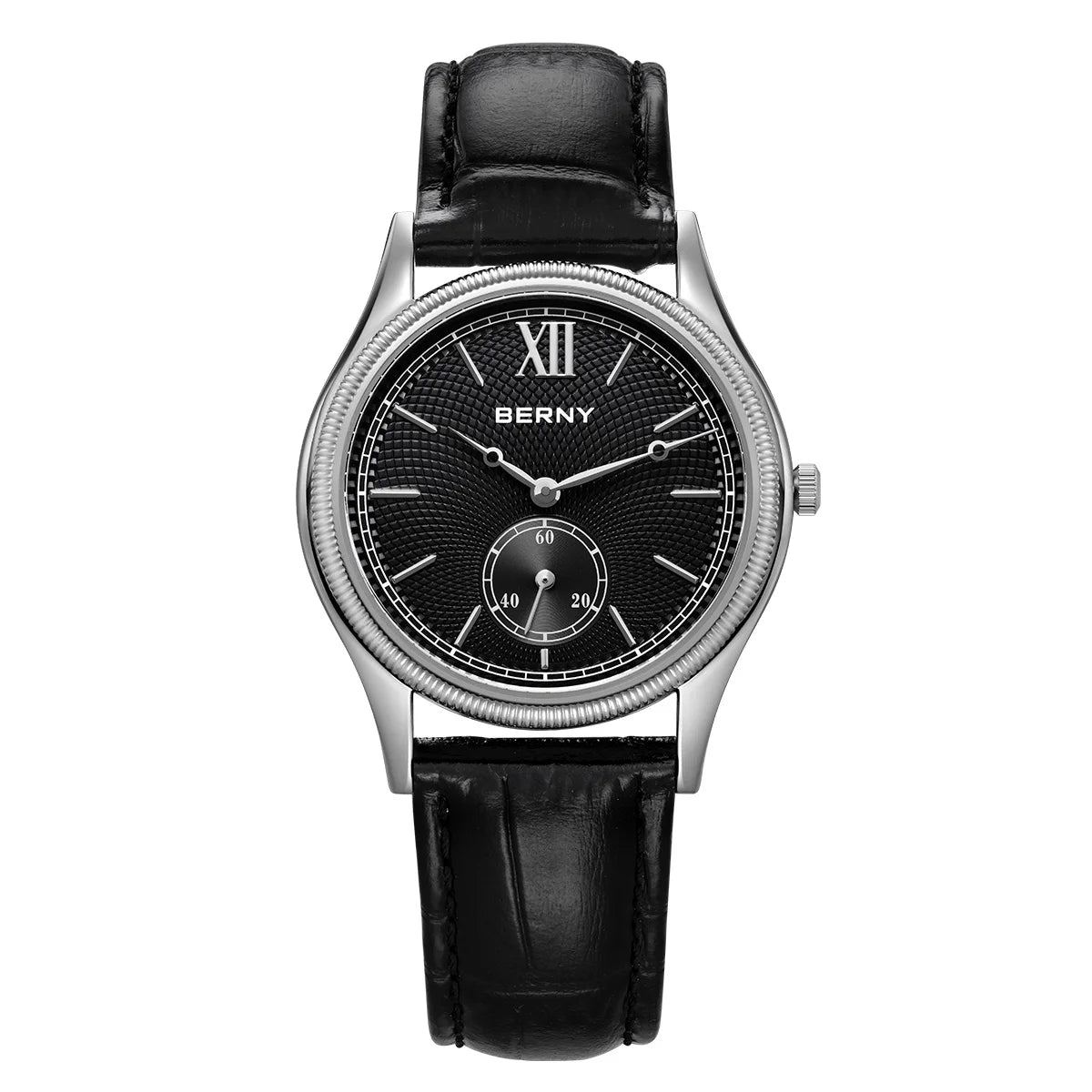 Eslenza® – Gentralis Ultra | Ultra-Thin Quartz Dress Watch for Men with Leather Band & Classic Stainless Steel Elegance