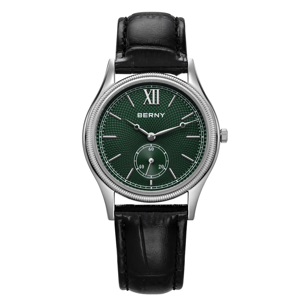 Eslenza® – Gentralis Ultra | Ultra-Thin Quartz Dress Watch for Men with Leather Band & Classic Stainless Steel Elegance