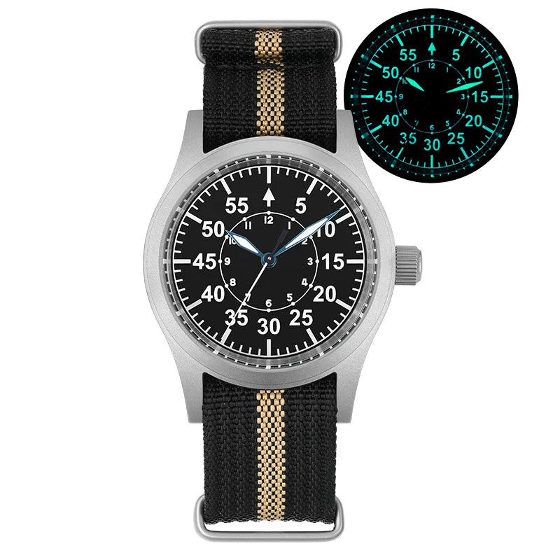 Solvara® – Mistréno ML05 | 38mm Vintage Men’s Watch with VH31 Sweep Movement, Domed Sapphire & Luminous Details