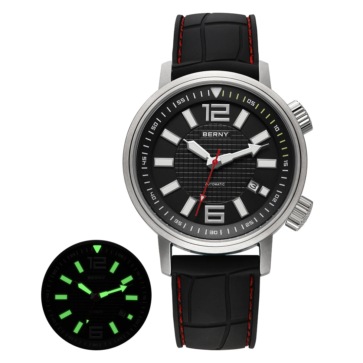 Kharvex® – Deepcore 44 | Automatic Diver Watch with Sapphire Crystal, Fluororubber Strap & 20ATM Water Resistance