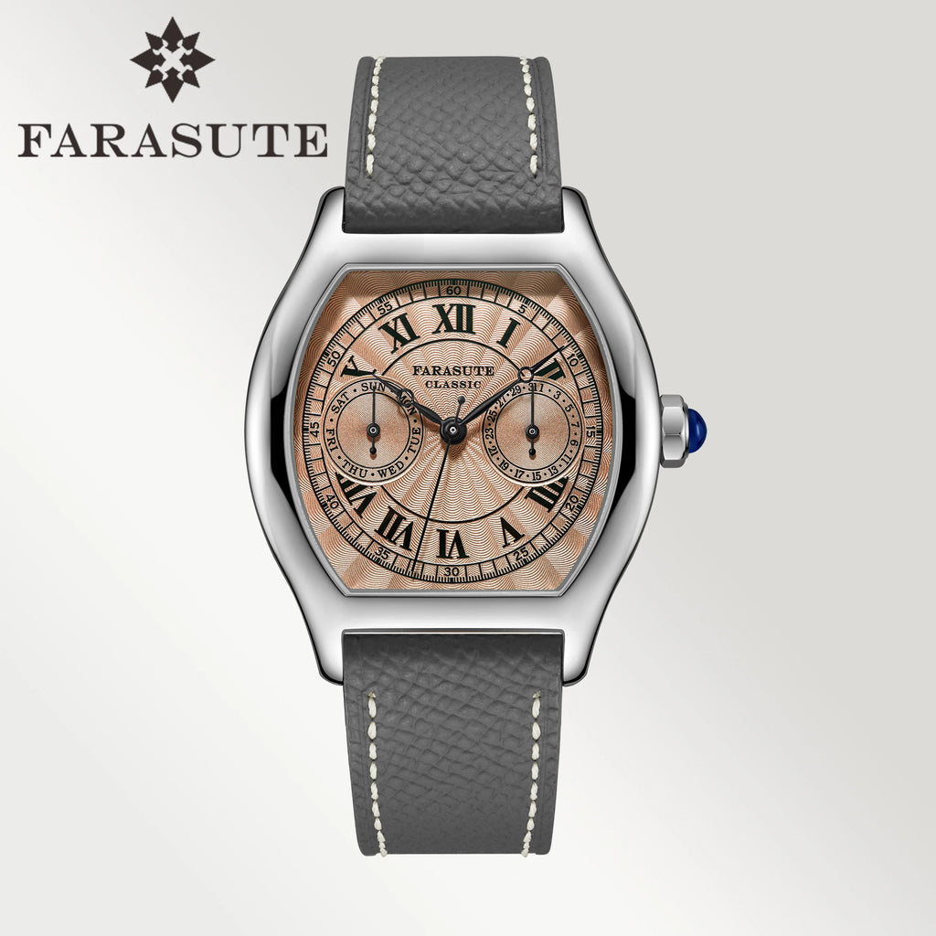 FaruStyle® – Luxury Retro Men’s Quartz Watch, VH64 Movement, Stainless Steel, Sapphire Glass, Waterproof