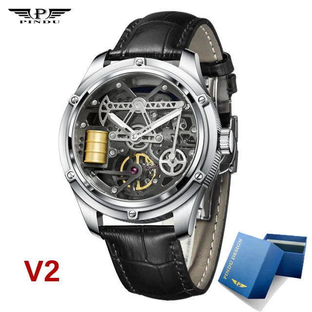 Silvian® – Men's Automatic Dress Watch | Miyota 8215, Sapphire Crystal, Leather Strap, 50m Waterproof