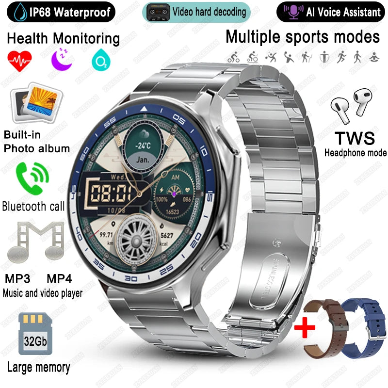 Memorix® – Premium Business Smartwatch with 32GB Storage | Album Sync, Fitness Tracker, Waterproof, iOS & Android Compatible