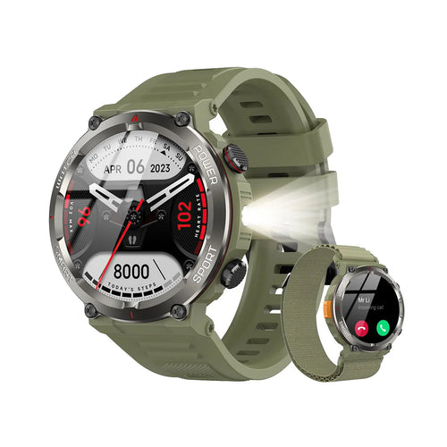Arcentra® – FlashCore W50 | Sport Smartwatch with 1.45'' HD Display, 960mAh Battery, LED Call Alerts & Health Tracking