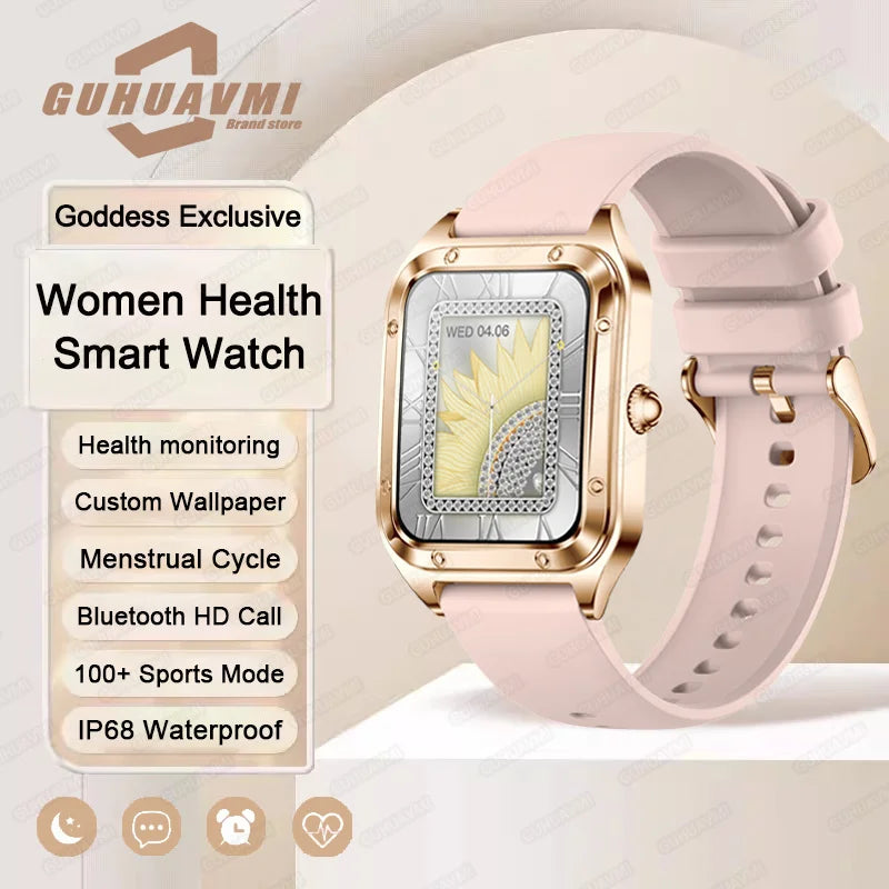 Sylphine® – Ultra Thin Luxury Smartwatch for Women | Full Touch, Heart Rate, Waterproof, Fitness & Wellness Tracker