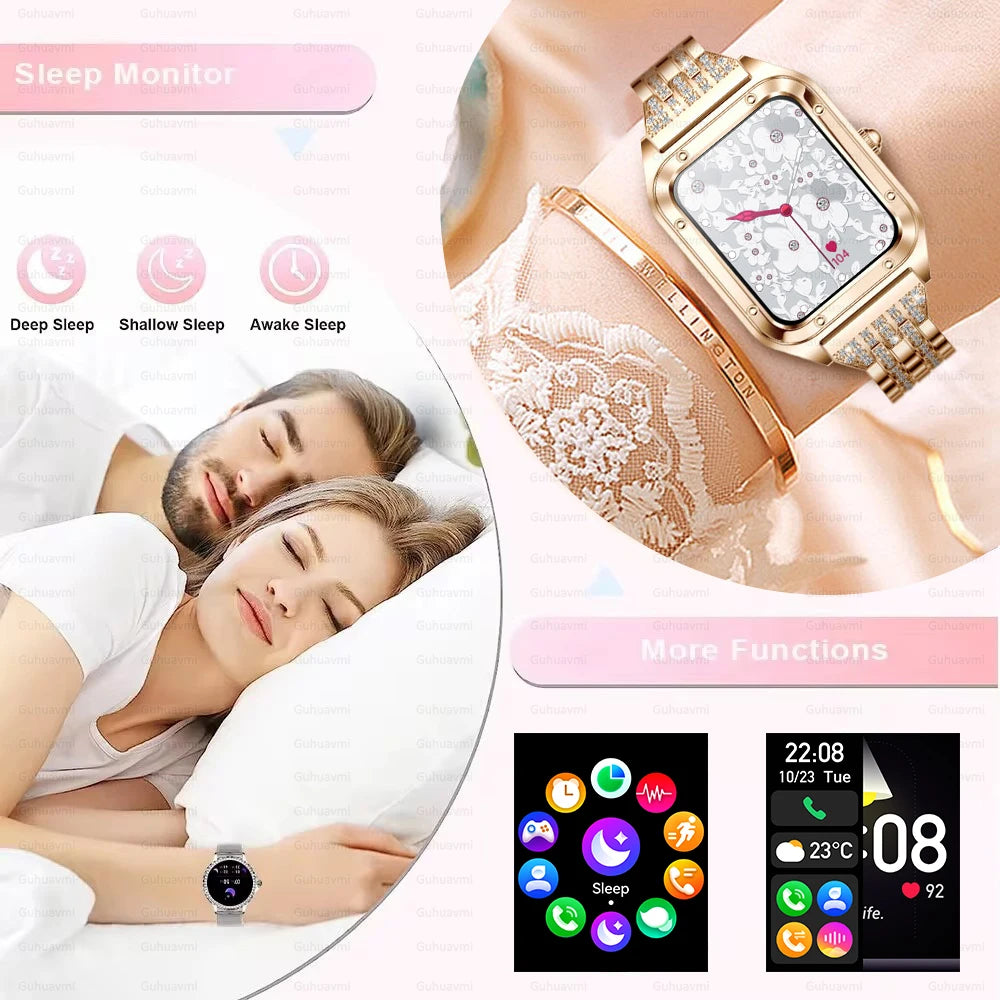 Sylphine® – Ultra Thin Luxury Smartwatch for Women | Full Touch, Heart Rate, Waterproof, Fitness & Wellness Tracker