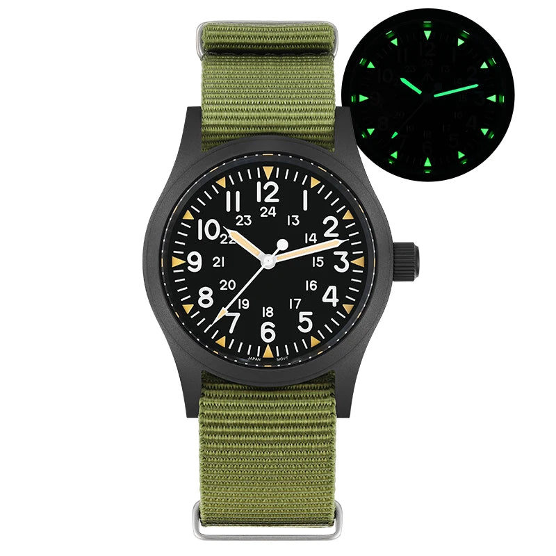 Solvara® – Mistréno ML05 | 38mm Vintage Men’s Watch with VH31 Sweep Movement, Domed Sapphire & Luminous Details