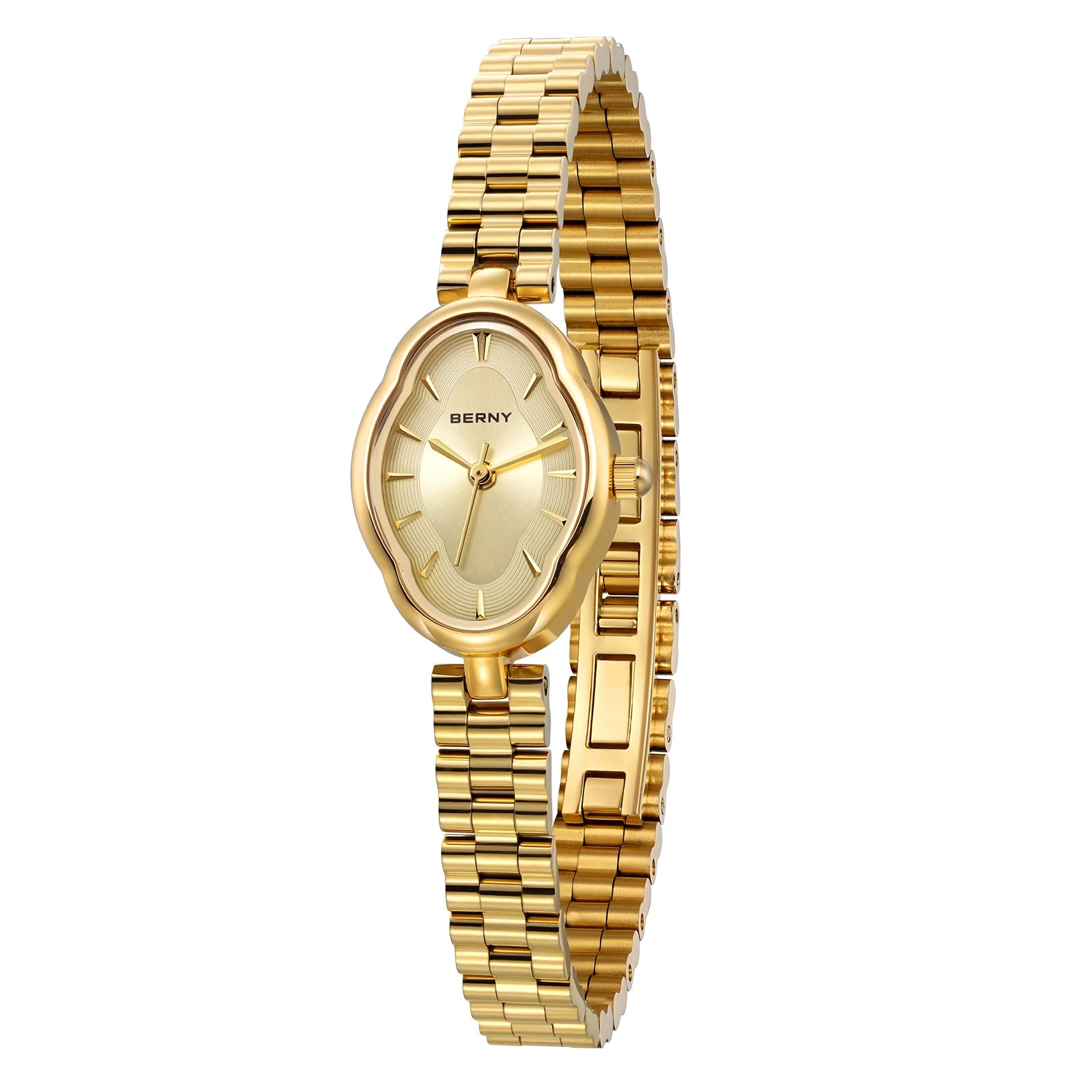 Oravelle® – Auréa Mini | Minimalist Gold Ladies’ Watch & Jewelry Bracelet Set – Petite, Elegant & Chic