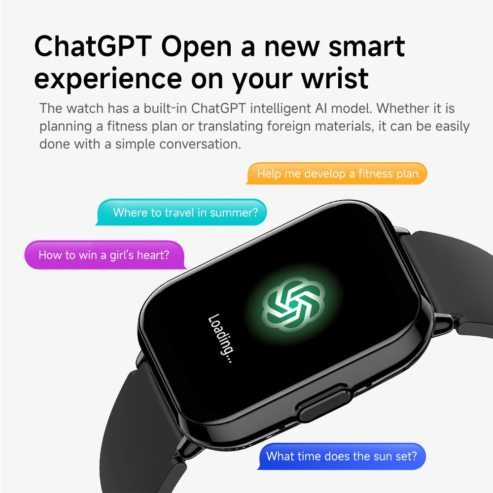 Nexidyne® – Aivance M2 | Smartwatch with 1.83" HD Display, Built-in ChatGPT, 100+ AI Faces, Bluetooth Call & Health Tracking