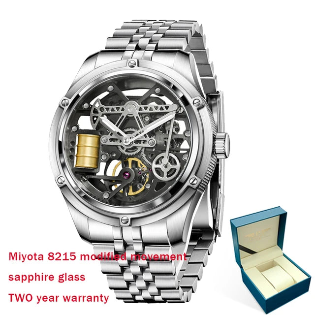 Silvian® – Men's Automatic Dress Watch | Miyota 8215, Sapphire Crystal, Leather Strap, 50m Waterproof