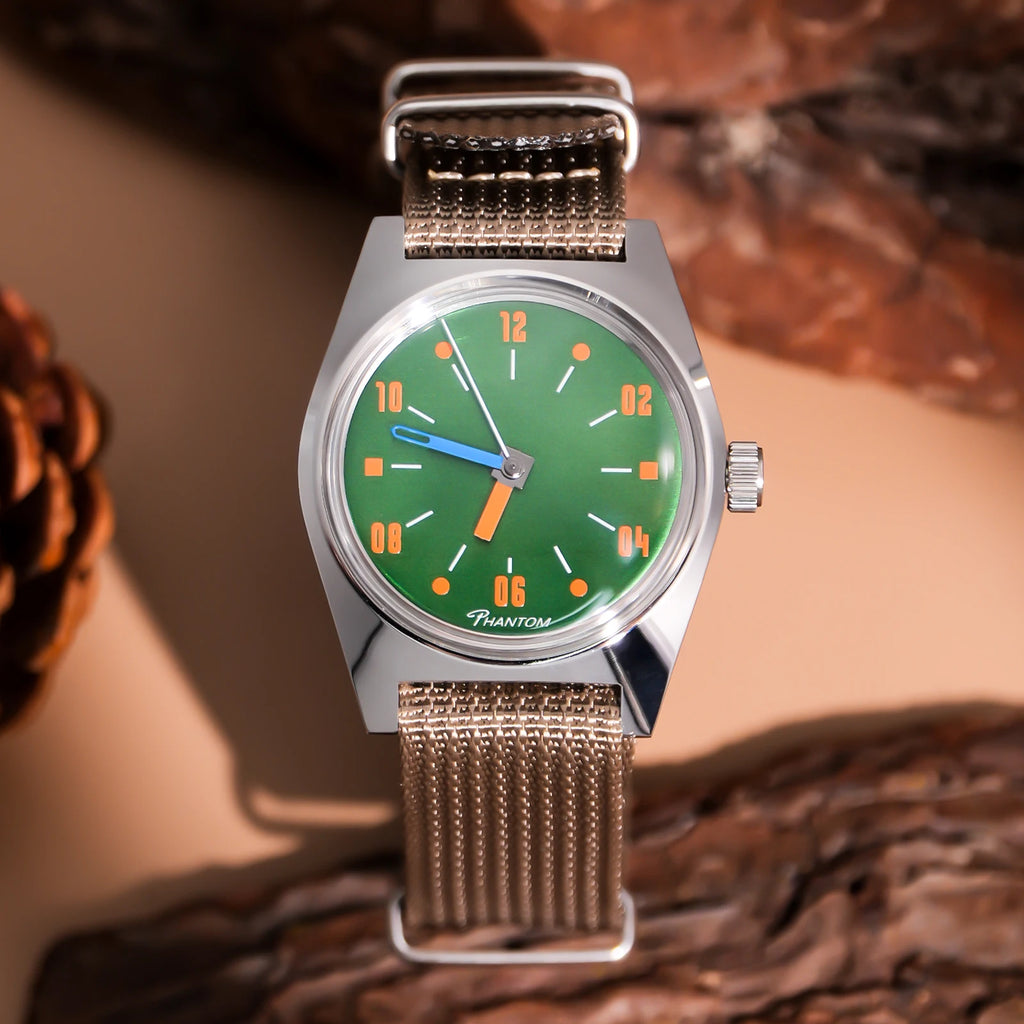 Montcaire® – Liora 7120 | 36mm Hand-Wound Mechanical Watch with Minimalist Retro Design – Perfect as a Couple’s Timepiece