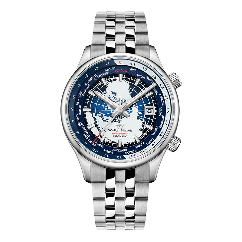 Temporis® – World Time Automatic Mechanical Watch for Men | Sapphire Crystal, Elegant Design, High-Grade Craftsmanship