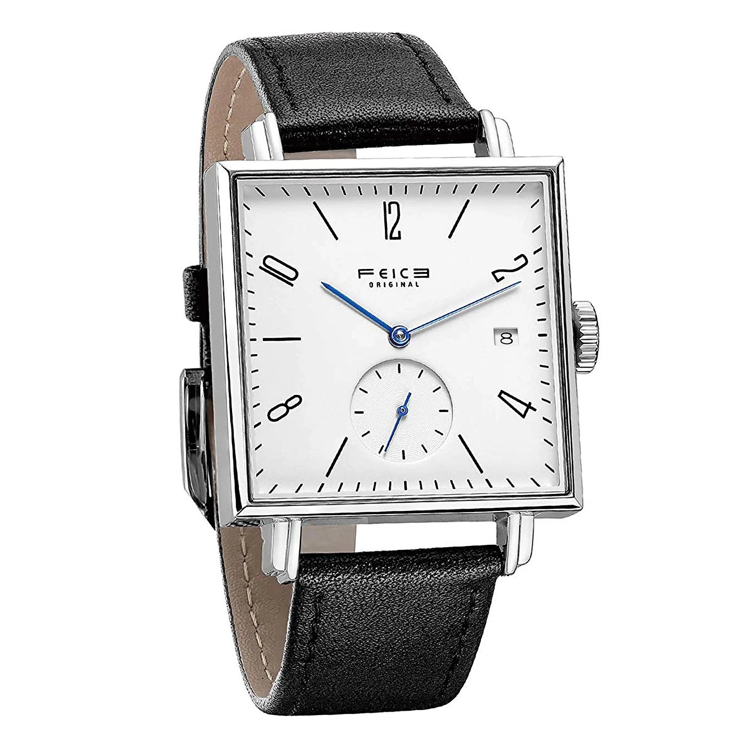 Frénoir® – Linqura FM301 | Minimalist Square Automatic Men’s Watch – Compact, Elegant & Perfect for Gifting