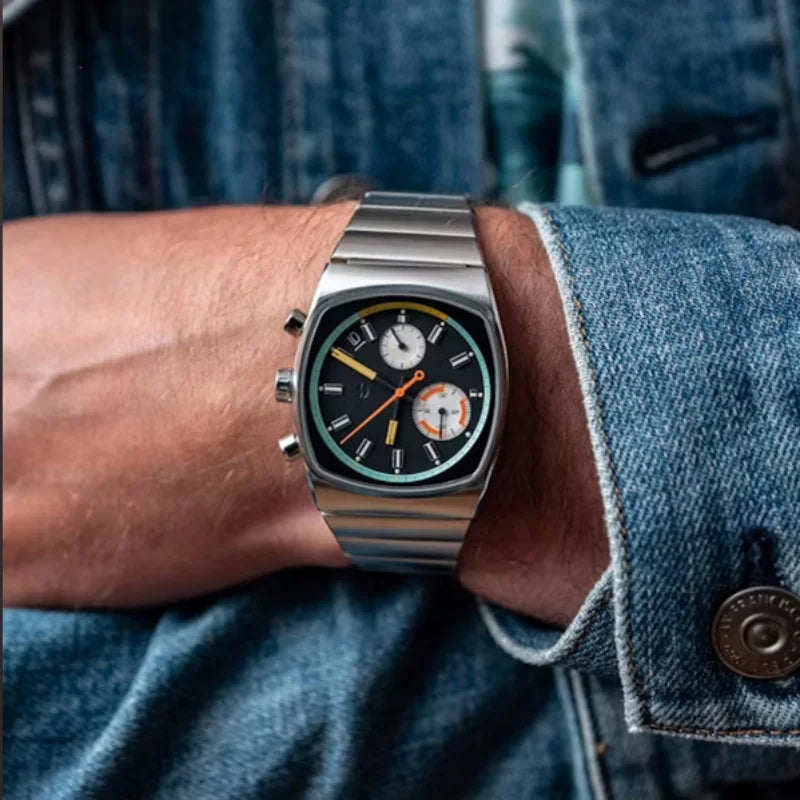Chronovex® – High-End Wormhole Concept Watch for Men | Fashion Square Large Dial, Futuristic Sports Design