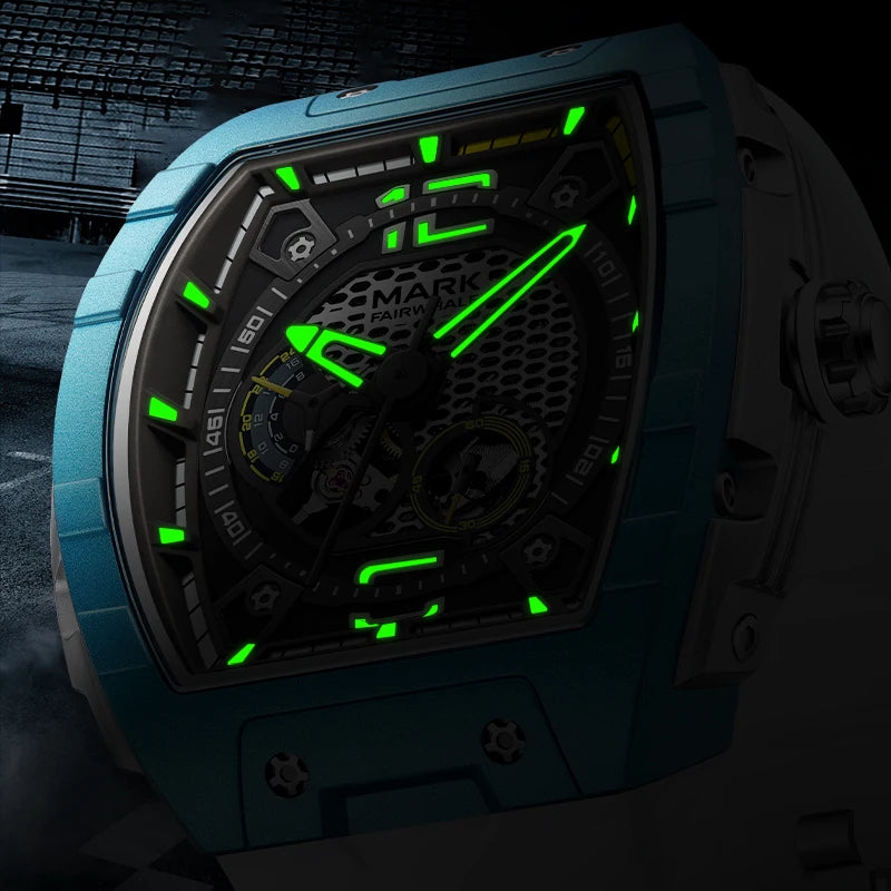 Torvella® – Luxury Tourbillon Mechanical Watch for Men | Tonneau Case, Luminous, Waterproof, Automatic Movement