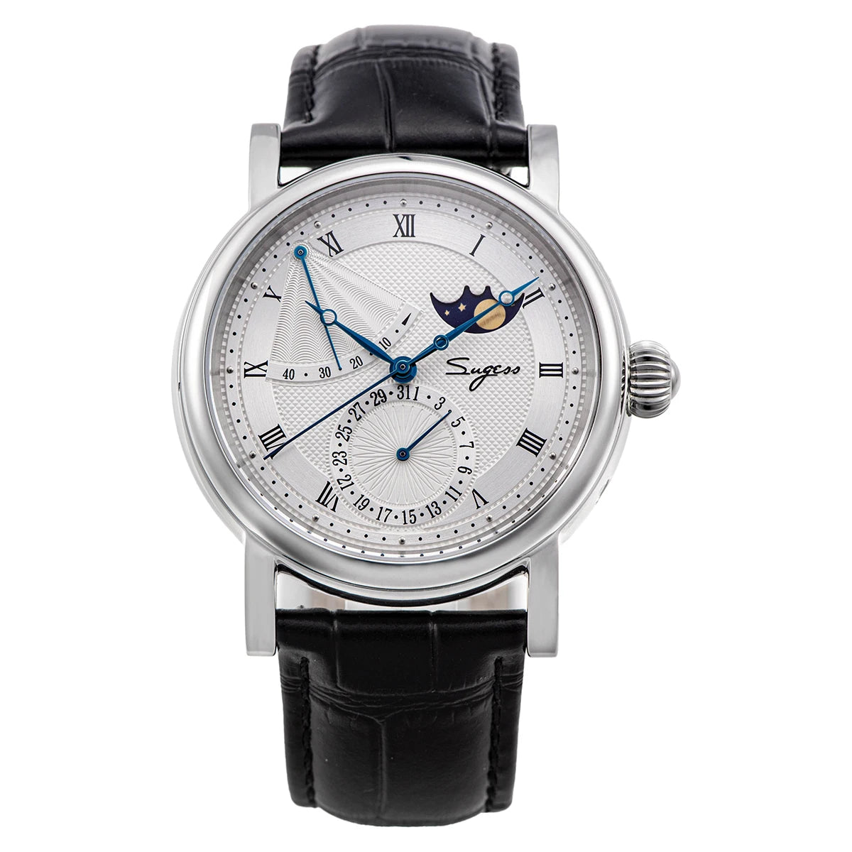Verlion® – Nocturne Moon | Classic Men’s Moonphase Automatic Watch with Sapphire Glass & Nighttime Elegance
