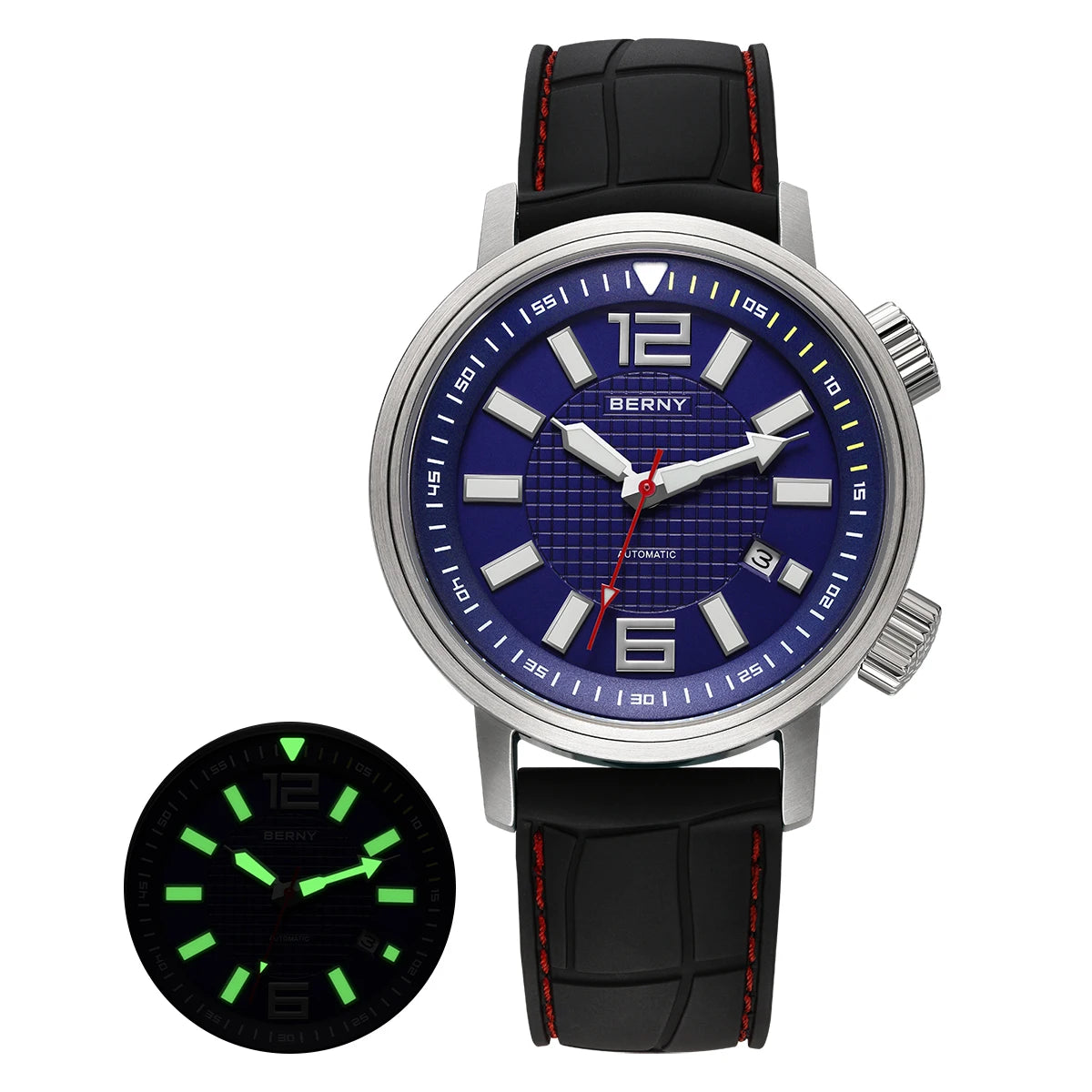Kharvex® – Deepcore 44 | Automatic Diver Watch with Sapphire Crystal, Fluororubber Strap & 20ATM Water Resistance