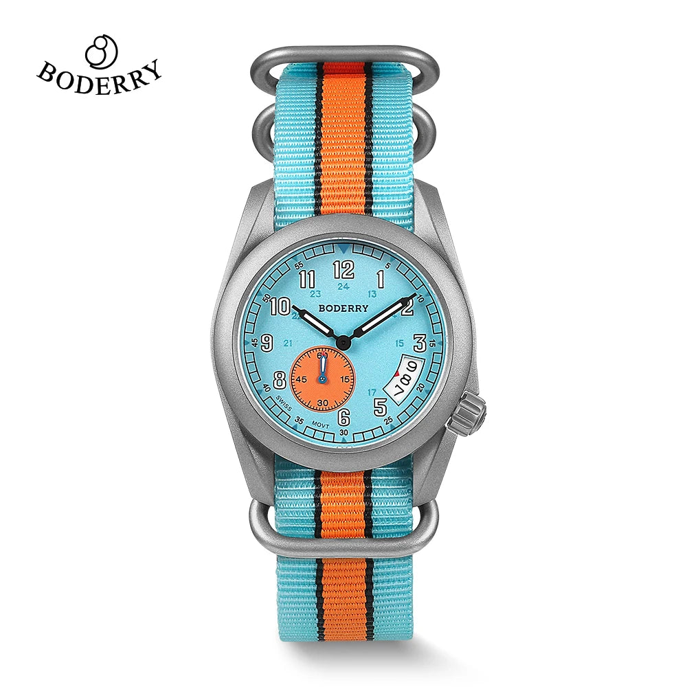 Tiravent® – Titanium Field Quartz Watch for Men | 38MM, Luminous Dial, 100M Waterproof, Military Sport Business Style