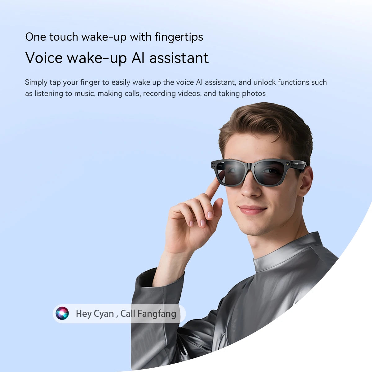 Virexa® – AI Smart Glasses with HD Camera & Voice Assistant | Bluetooth Calling, Smart Wearable Design