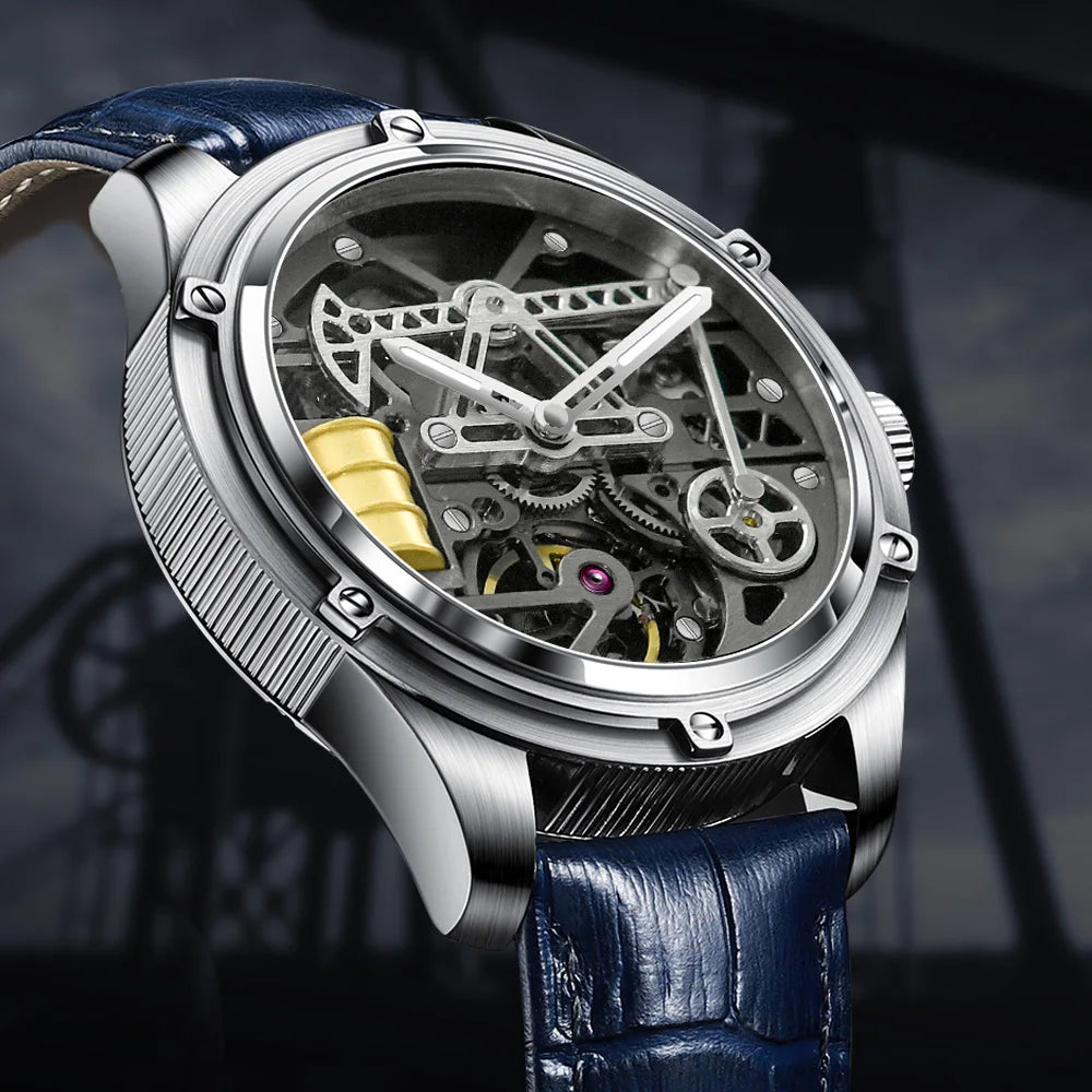 Silvian® – Men's Automatic Dress Watch | Miyota 8215, Sapphire Crystal, Leather Strap, 50m Waterproof