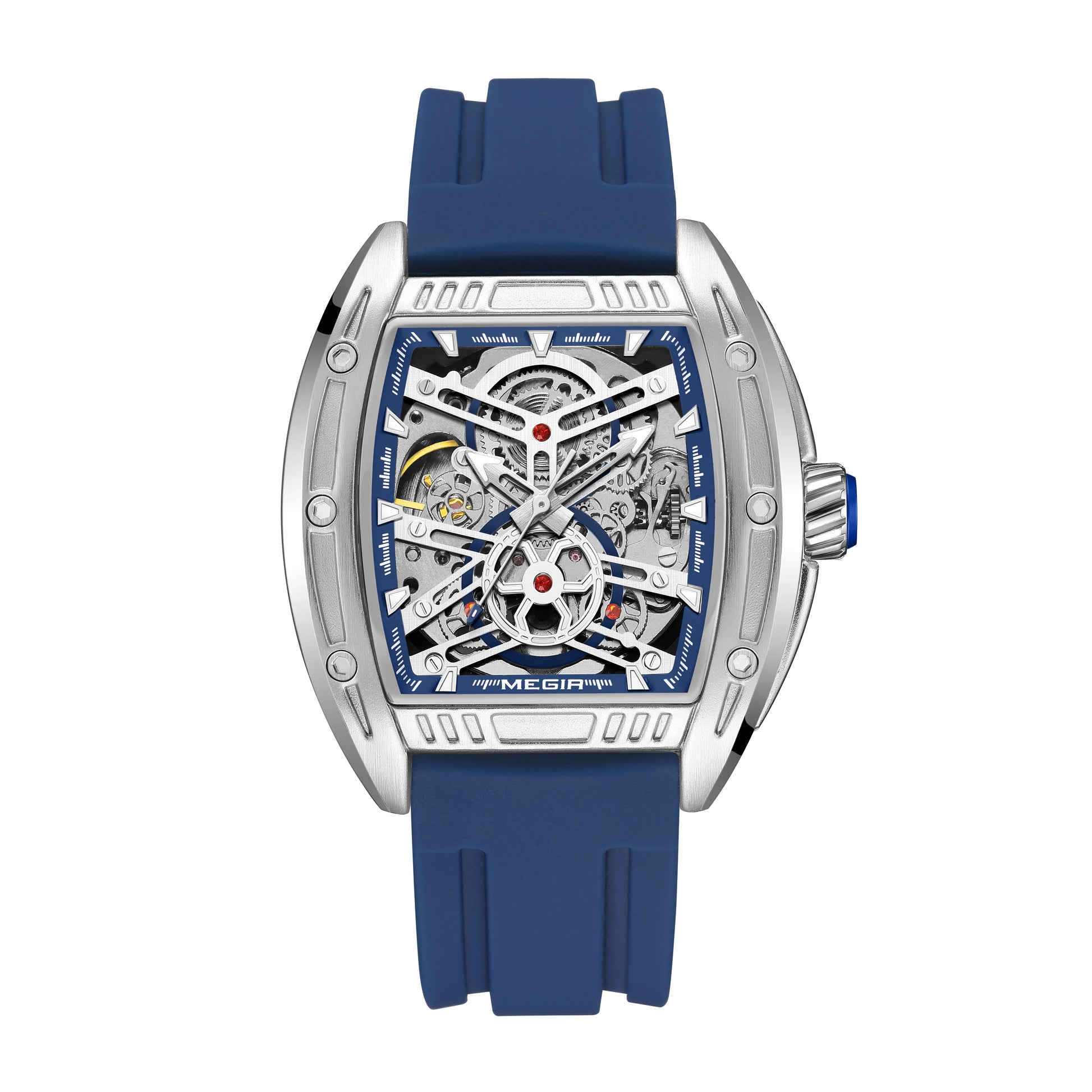 Machronis® – Sport Automatic Mechanical Watch for Men | Big Dial, Luminous, Waterproof, Luxury Silicone Strap