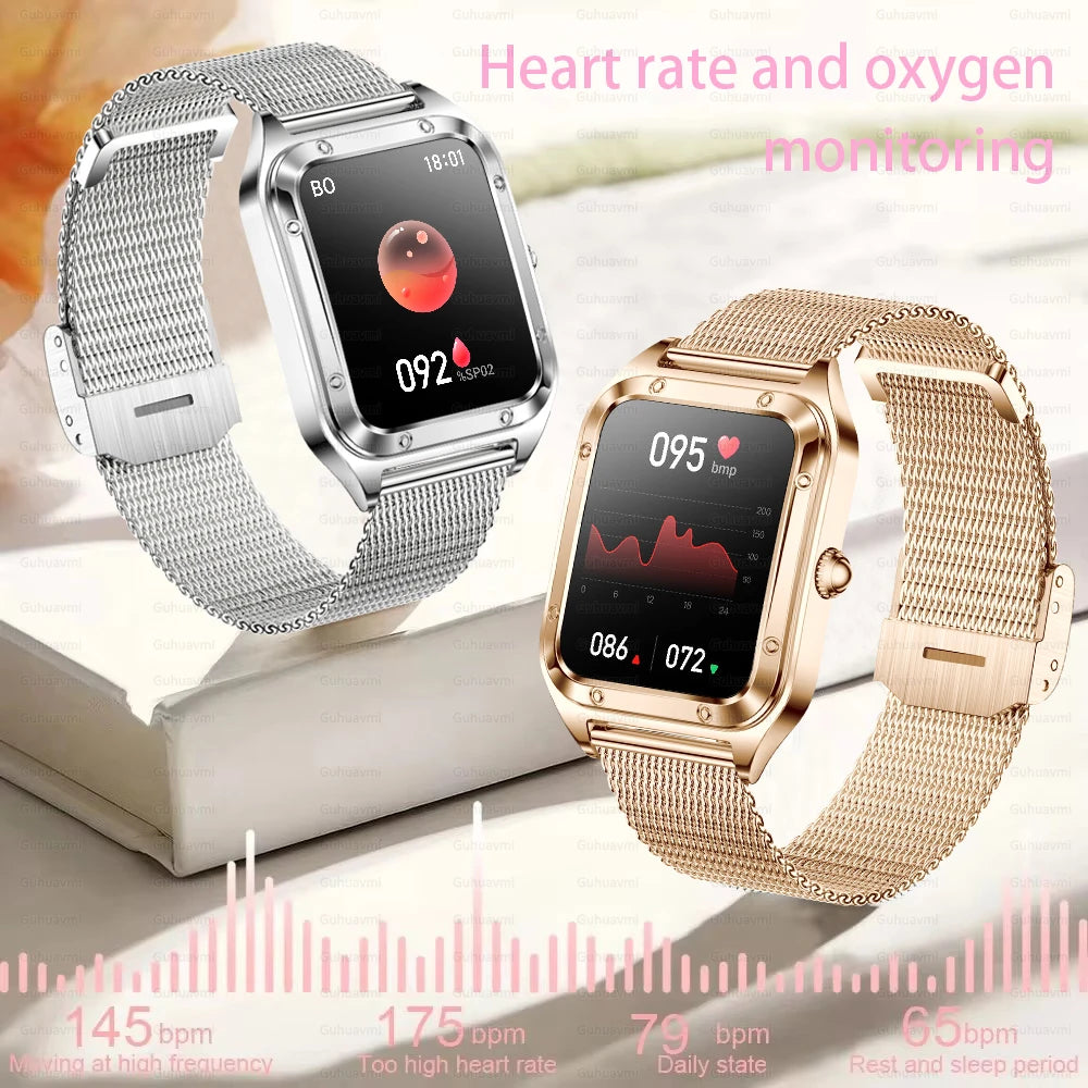 Sylphine® – Ultra Thin Luxury Smartwatch for Women | Full Touch, Heart Rate, Waterproof, Fitness & Wellness Tracker