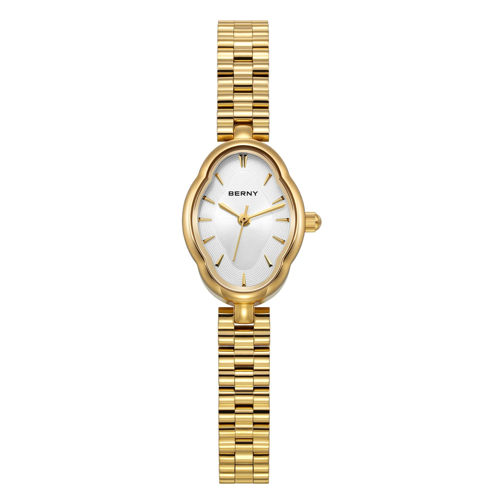 Oravelle® – Auréa Mini | Minimalist Gold Ladies’ Watch & Jewelry Bracelet Set – Petite, Elegant & Chic