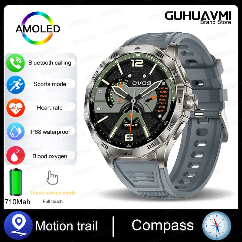 Venturox® – Outdoor GPS Smartwatch for Men | 750mAh Battery, Compass, Air Pressure, Bluetooth Call, Health & Sport Tracking