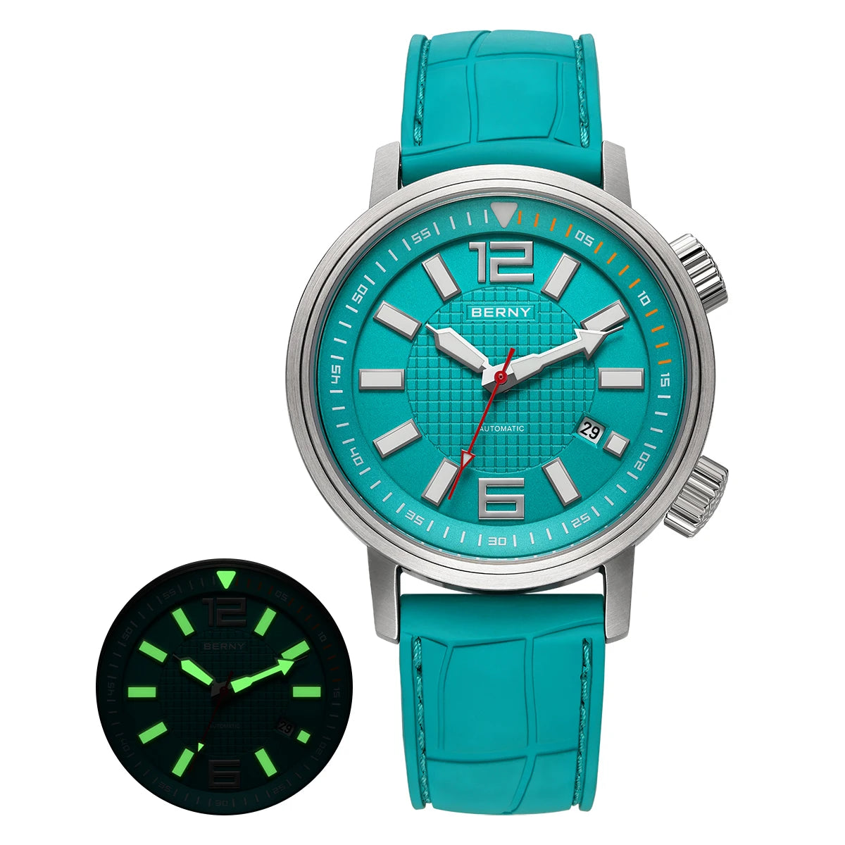 Kharvex® – Deepcore 44 | Automatic Diver Watch with Sapphire Crystal, Fluororubber Strap & 20ATM Water Resistance
