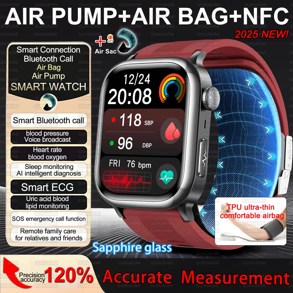 Bioquantix® – Smart Health Tracker Watch | ECG+PPG, Uric Acid & Body Fat, Laser Therapy, Bluetooth