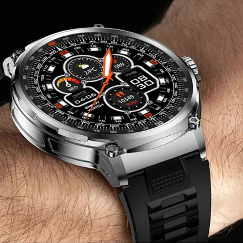 TechNavis® – Smartwatch for Men | GPS, 710mAh Long Battery, Bluetooth HD Call, Multi-Device Compatible