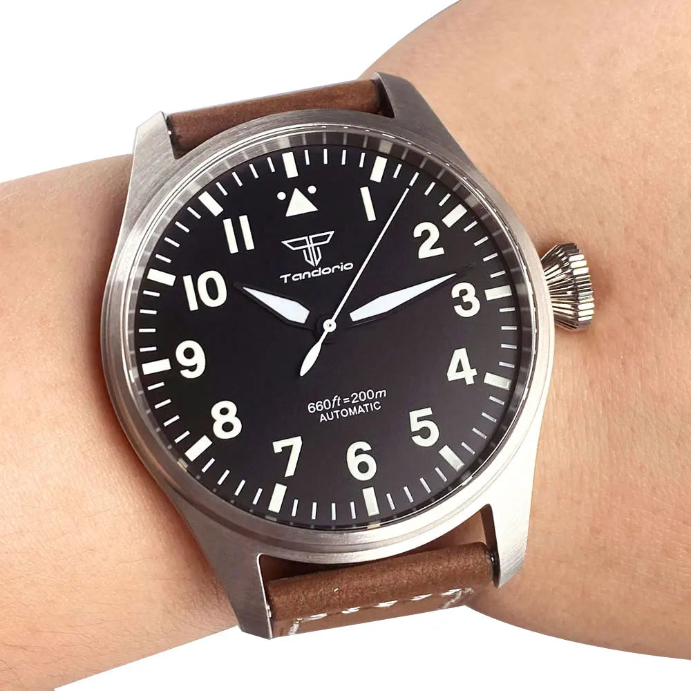 Aetherion® – Gravemax 42 | Pilot-Dive Automatic Watch with NH35/PT5000 Movement, Sapphire Crystal & 20Bar Resistance