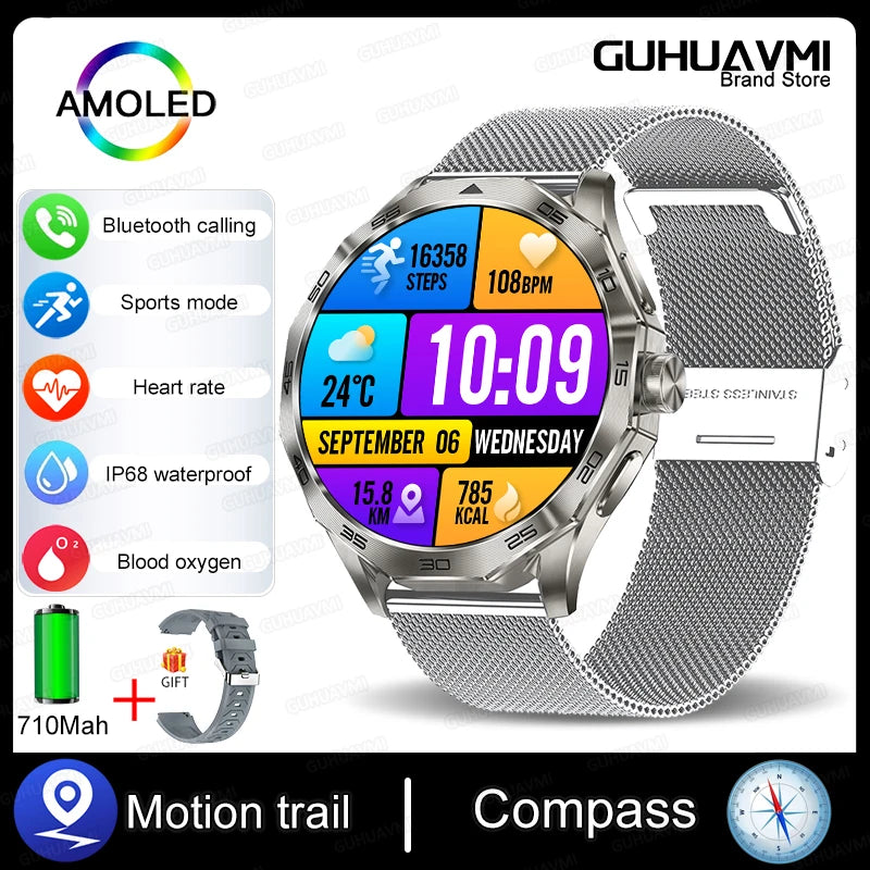 Venturox® – Outdoor GPS Smartwatch for Men | 750mAh Battery, Compass, Air Pressure, Bluetooth Call, Health & Sport Tracking