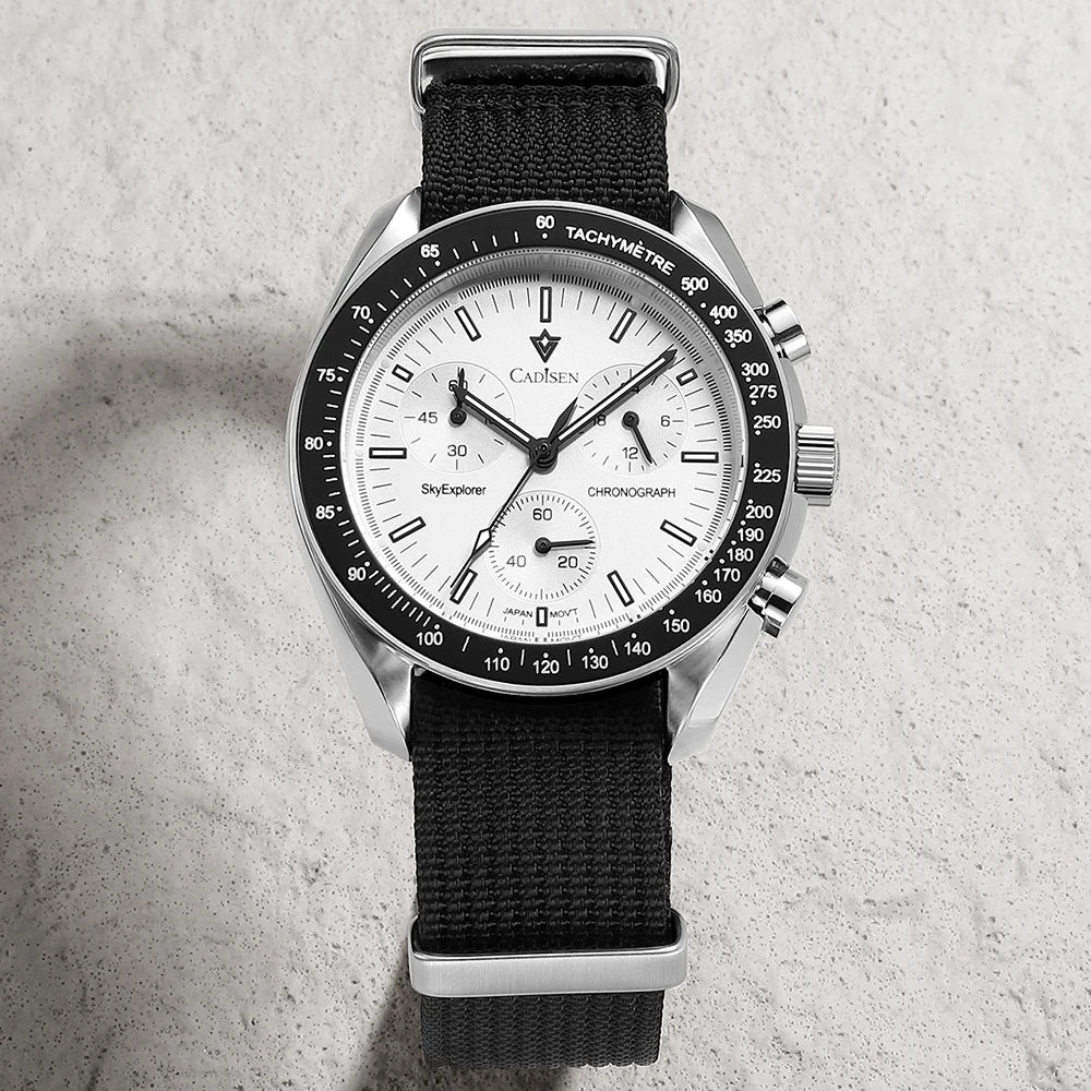 Trivaro® – Racecore VK68 | Men’s Sport Quartz Chronograph with AR-Coated Sapphire Glass & Canvas Strap